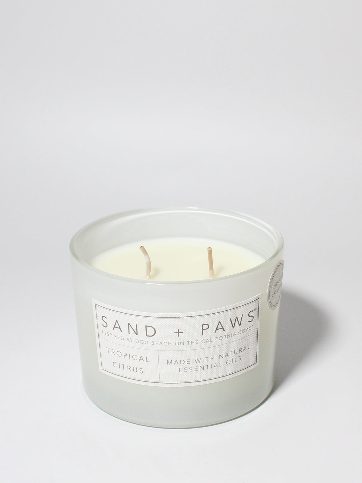 Sand + Paws Tropical Citrus 12 oz scented candle