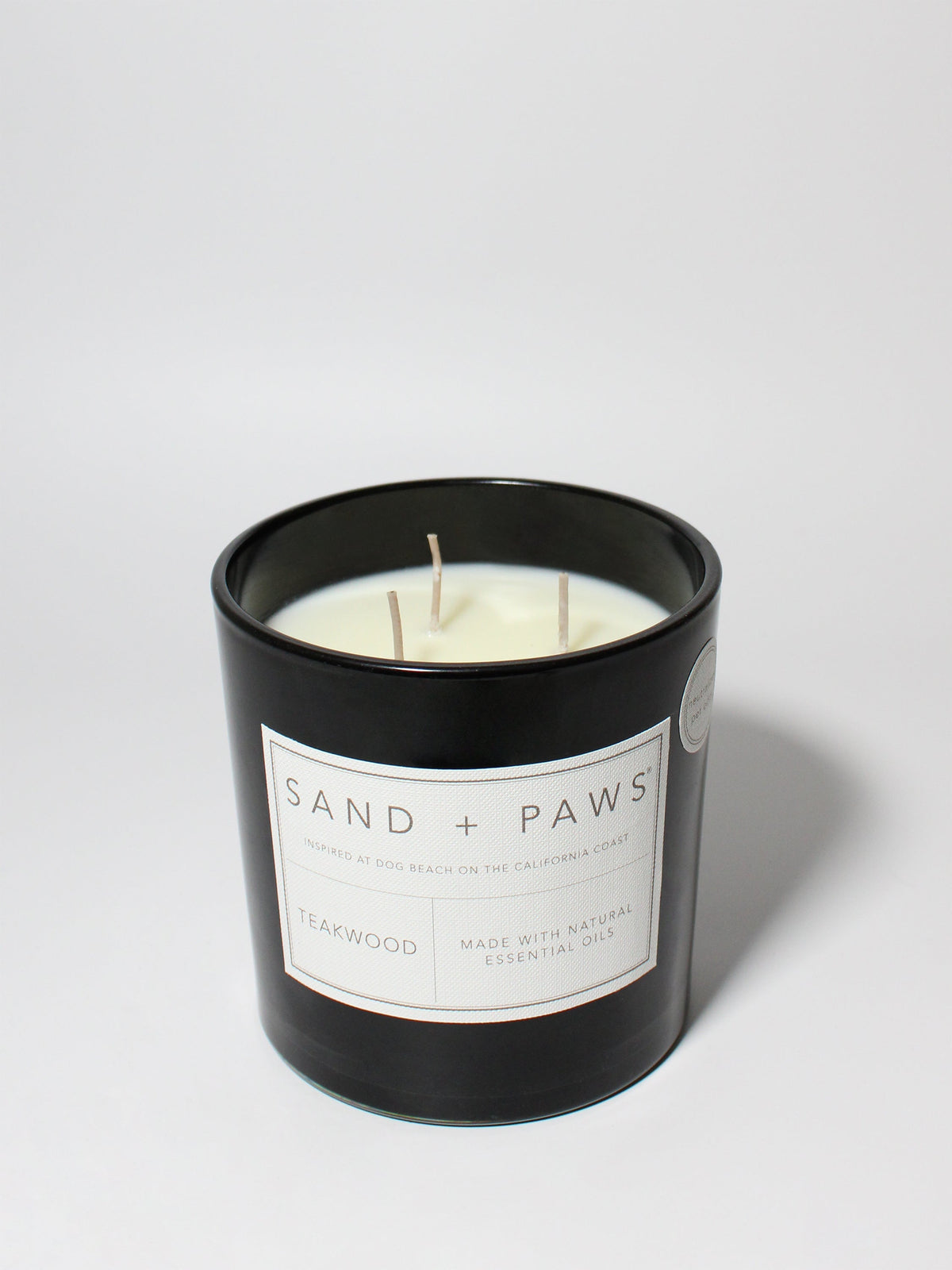Sand + Paws Teakwood 21 oz scented candle